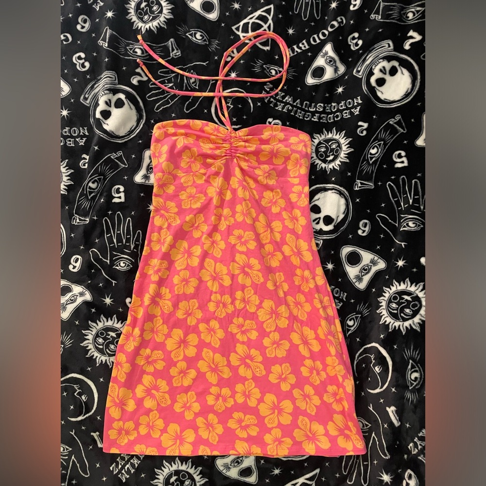 halter mini dress